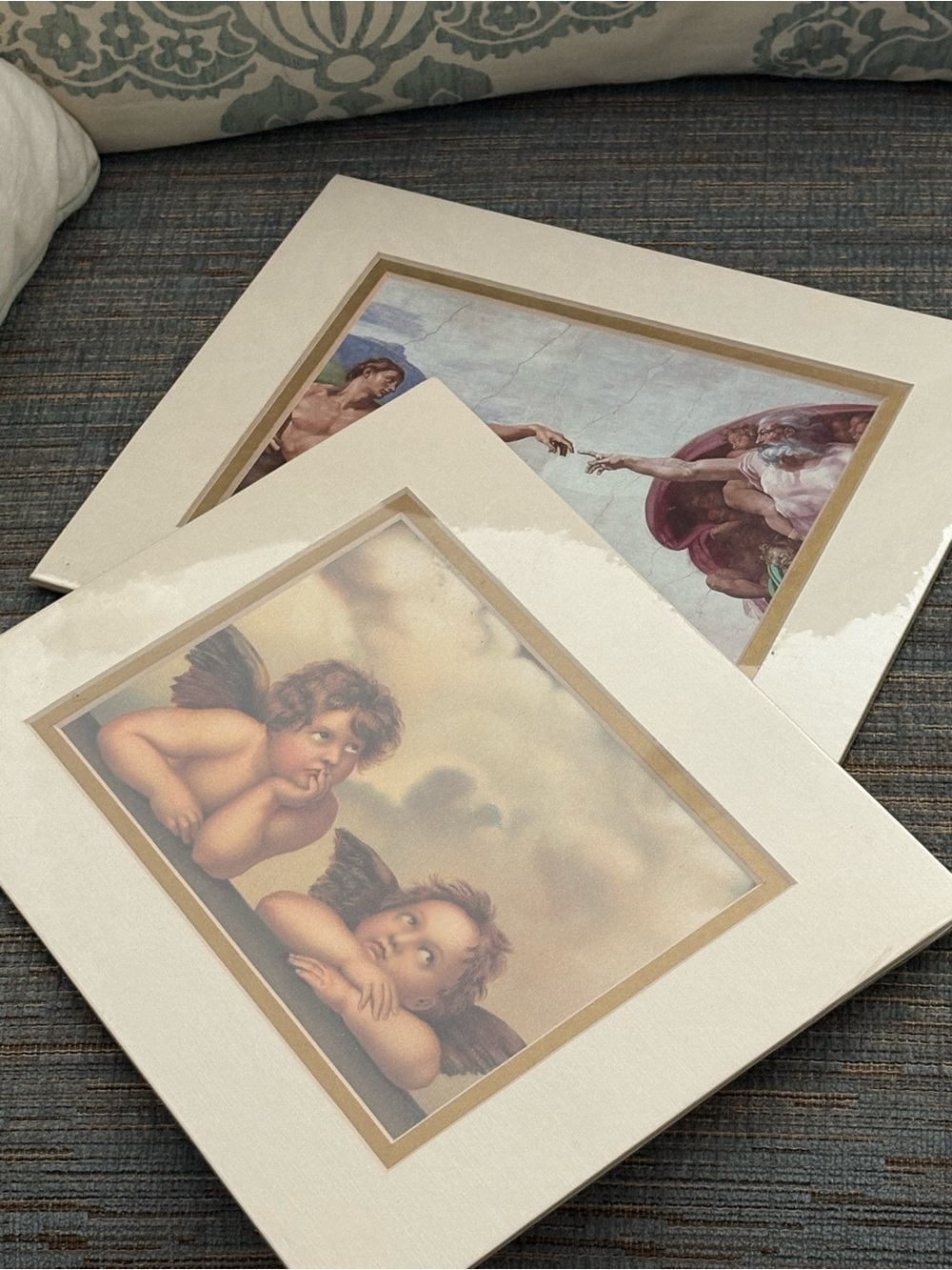 NEW Two Art Prints! Raphael’s Cherubs, Michaelango’s The Creation Of Adam